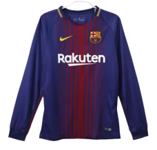 Maillot de Foot FC Barcelone Tenue Domicile Retro 2017-18 Manche Longue