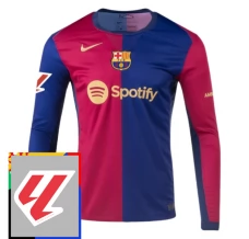 Maillot de Foot FC Barcelone Tenue Domicile With La Liga Patch 2024/25 Manche Longue