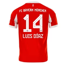 Maillot de Foot FC Bayern Munich Luis Díaz 14 Tenue Domicile 2025/26