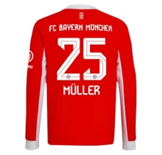 Maillot de Foot FC Bayern Munich Müller 25 Tenue Domicile 2025/26 Manche Longue