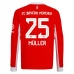 Maillot de Foot FC Bayern Munich Müller 25 Tenue Domicile 2025/26 Manche Longue Maillot de Foot FC Bayern Munich Müller 25 Tenue Domicile 2025/26 Manche Longue