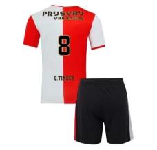 Maillot de Foot Feyenoord Rotterdam Q.Timber 8 Enfant Tenue Domicile 2025/26