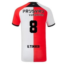 Maillot de Foot Feyenoord Rotterdam Q.Timber 8 Tenue Domicile 2024/25