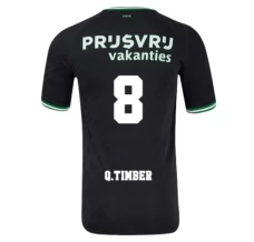 Maillot de Foot Feyenoord Rotterdam Q.Timber 8 Tenue Extérieur 2024/25