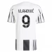 Maillot de Foot Juventus FC Vlahović 9 Tenue Domicile 2025/26