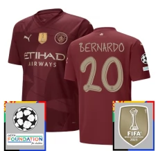 Maillot de Foot Manchester City Bernardo 20 Tenue Third Champions League With Patch 2024/25 Maillot de Foot Manchester City Bernardo 20 Tenue Third Champions League With Patch 2024/25