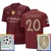 Maillot de Foot Manchester City Bernardo 20 Tenue Third Champions League With Patch 2024/25
