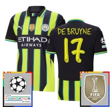 Maillot de Foot Manchester City De Bruyne 17 Tenue Extérieur Champions League With Patch 2024/25 Maillot de Foot Manchester City De Bruyne 17 Tenue Extérieur Champions League With Patch 2024/25