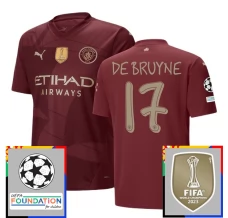 Maillot de Foot Manchester City De Bruyne 17 Tenue Third Champions League With Patch 2024/25 Maillot de Foot Manchester City De Bruyne 17 Tenue Third Champions League With Patch 2024/25