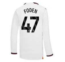 Maillot de Foot Manchester City Foden 47 Tenue Extérieur 2023/24 Manche Longue