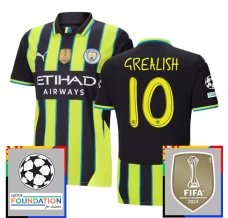 Maillot de Foot Manchester City Grealish 10 Tenue Extérieur Champions League With Patch 2024/25