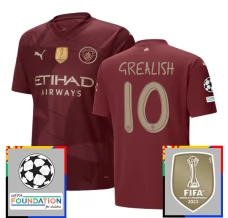 Maillot de Foot Manchester City Grealish 10 Tenue Third Champions League With Patch 2024/25
