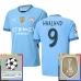 Maillot de Foot Manchester City Haaland 9 Tenue Domicile Champions League With Patch 2024/25