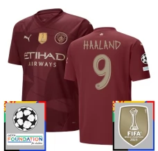 Maillot de Foot Manchester City Haaland 9 Tenue Third Champions League With Patch 2024/25