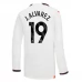 Maillot de Foot Manchester City J. Alvarez 19 Tenue Extérieur 2023/24 Manche Longue