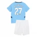 Maillot de Foot Manchester City Matheus N. 27 Enfant Tenue Domicile 2024/25