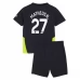 Maillot de Foot Manchester City Matheus N. 27 Enfant Tenue Extérieur 2024/25