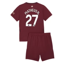 Maillot de Foot Manchester City Matheus N. 27 Enfant Tenue Third 2024/25