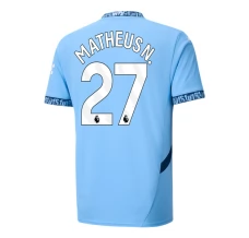 Maillot de Foot Manchester City Matheus N. 27 Tenue Domicile 2024/25
