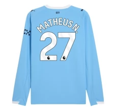 Maillot de Foot Manchester City Matheus N. 27 Tenue Domicile 2025/26 Manche Longue