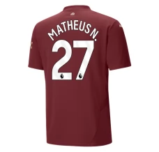 Maillot de Foot Manchester City Matheus N. 27 Tenue Third 2024/25 Maillot de Foot Manchester City Matheus N. 27 Tenue Third 2024/25