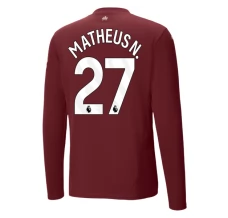Maillot de Foot Manchester City Matheus N. 27 Tenue Third 2024/25 Manche Longue