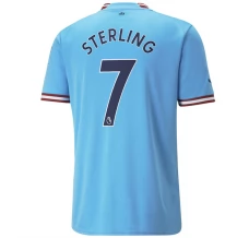 Maillot de Foot Manchester City Sterling 7 Tenue Domicile 2022/23