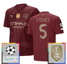 Maillot de Foot Manchester City Stones 5 Tenue Third Champions League With Patch 2024/25