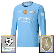 Maillot de Foot Manchester City Tenue Domicile Champions League With Patch 2024/25 Manche Longue