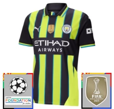 Maillot de Foot Manchester City Tenue Extérieur Champions League With Patch 2024/25