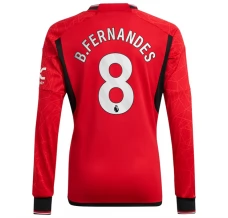 Maillot de Foot Manchester United B.Fernandes 8 Tenue Domicile 2023/24 Manche Longue