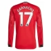 Maillot de Foot Manchester United Garnacho 17 Tenue Domicile 2025/26 Manche Longue
