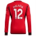 Maillot de Foot Manchester United Malacia 12 Tenue Domicile 2023/24 Manche Longue