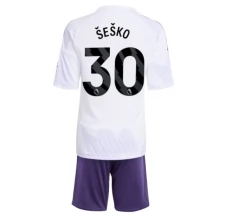 Maillot de Foot Manchester United Šeško 30 Enfant Tenue Extérieur 2025/26