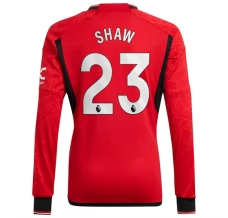 Maillot de Foot Manchester United Shaw 23 Tenue Domicile 2023/24 Manche Longue