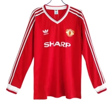 Maillot de Foot Manchester United Tenue Domicile Retro 1986-88 Manche Longue