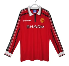 Maillot de Foot Manchester United Tenue Domicile Retro 1998-99 Manche Longue Maillot de Foot Manchester United Tenue Domicile Retro 1998-99 Manche Longue