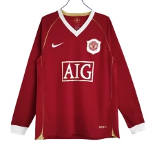 Maillot de Foot Manchester United Tenue Domicile Retro 2006-07 Manche Longue