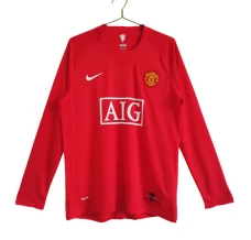Maillot de Foot Manchester United Tenue Domicile Retro 2007-08 Manche Longue