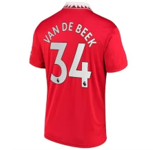 Maillot de Foot Manchester United Van De Beek 34 Tenue Domicile 2022/23
