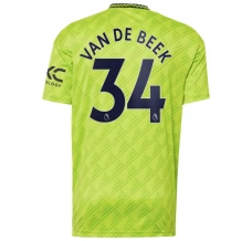 Maillot de Foot Manchester United Van De Beek 34 Tenue Third 2022/23