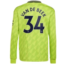Maillot de Foot Manchester United Van De Beek 34 Tenue Third 2022/23 Manche Longue
