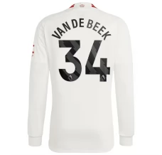 Maillot de Foot Manchester United Van De Beek 34 Tenue Third 2023/24 Manche Longue