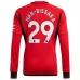 Maillot de Foot Manchester United Wan-Bissaka 29 Tenue Domicile 2023/24 Manche Longue