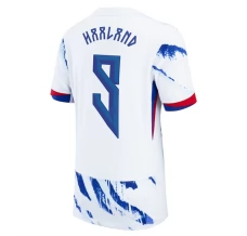 Maillot de Foot Norvège Haaland 9 Tenue Extérieur 2024