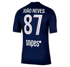 Maillot de Foot Paris Saint Germain João Neves 87 Tenue Domicile 2025/26