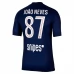 Maillot de Foot Paris Saint Germain João Neves 87 Tenue Domicile 2025/26