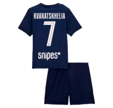 Maillot de Foot Paris Saint Germain Kvaratskhelia 7 Enfant Tenue Domicile 2025/26