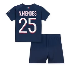 Maillot de Foot Paris Saint-Germain N.Mendes 25 Enfant Tenue Domicile 2023/24