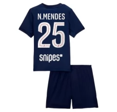 Maillot de Foot Paris Saint Germain N.Mendes 25 Enfant Tenue Domicile 2025/26